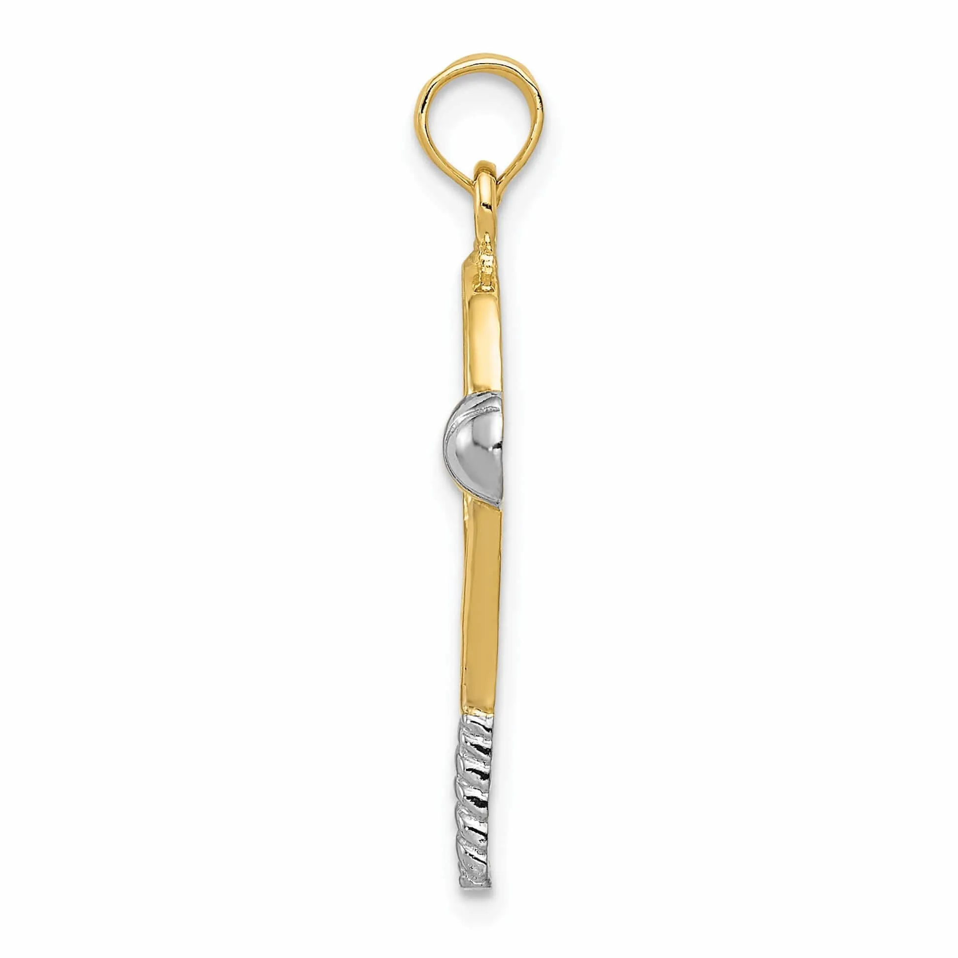 14 Yellow Gold Tennis with Ball Racquet Pendant