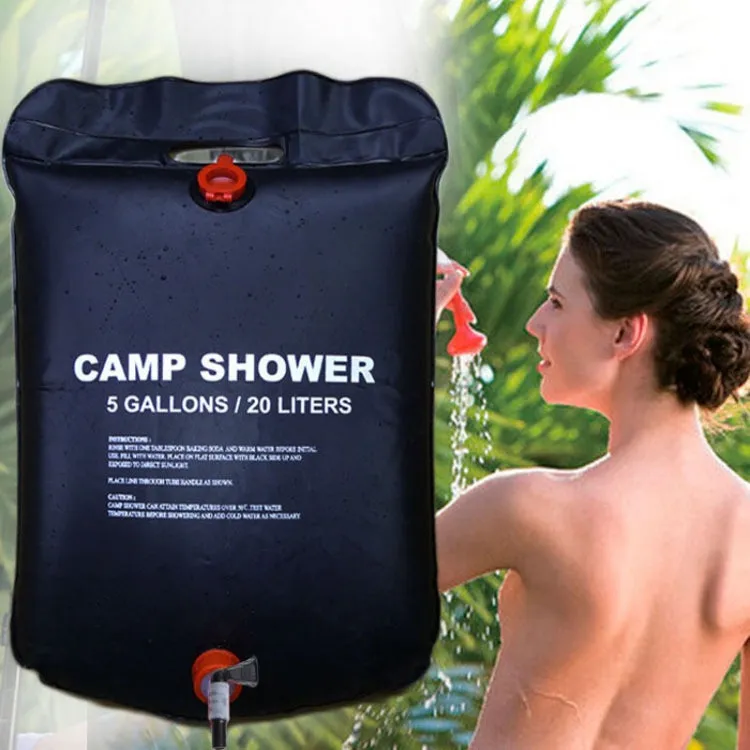 20L Outdoor Folding Solar Shower Bag Portable Water Storage Bag For Home Use