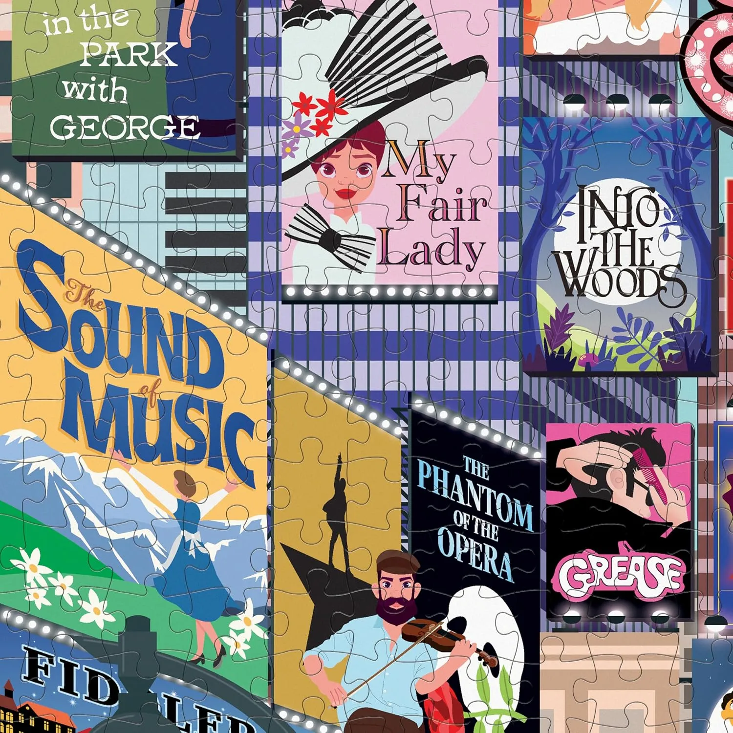 50 Must-See Musicals Bucket List | 1,000 Piece Jigsaw Puzzle