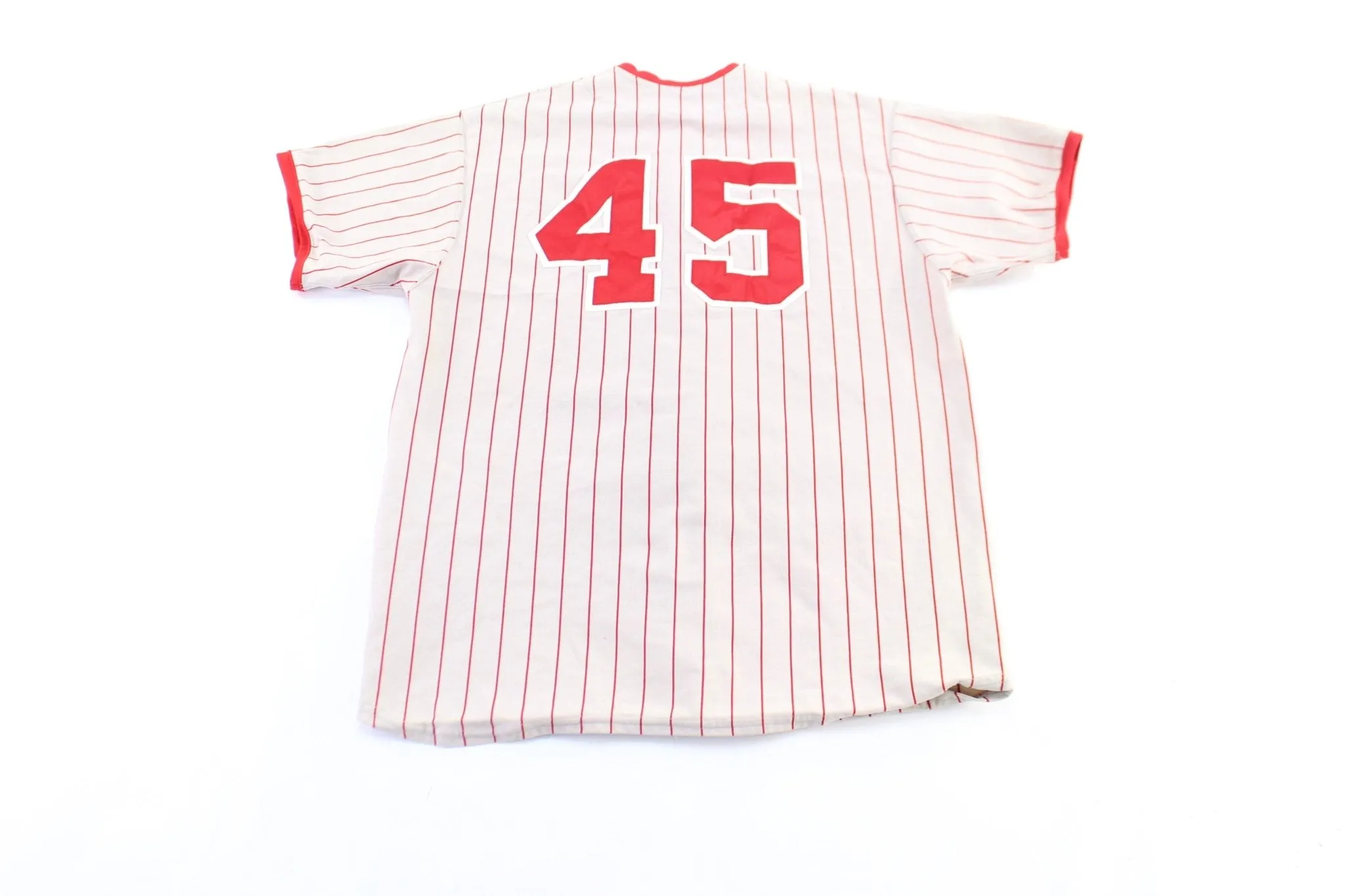 60's Cincinnati Reds #45 Striped Baseball Jersey