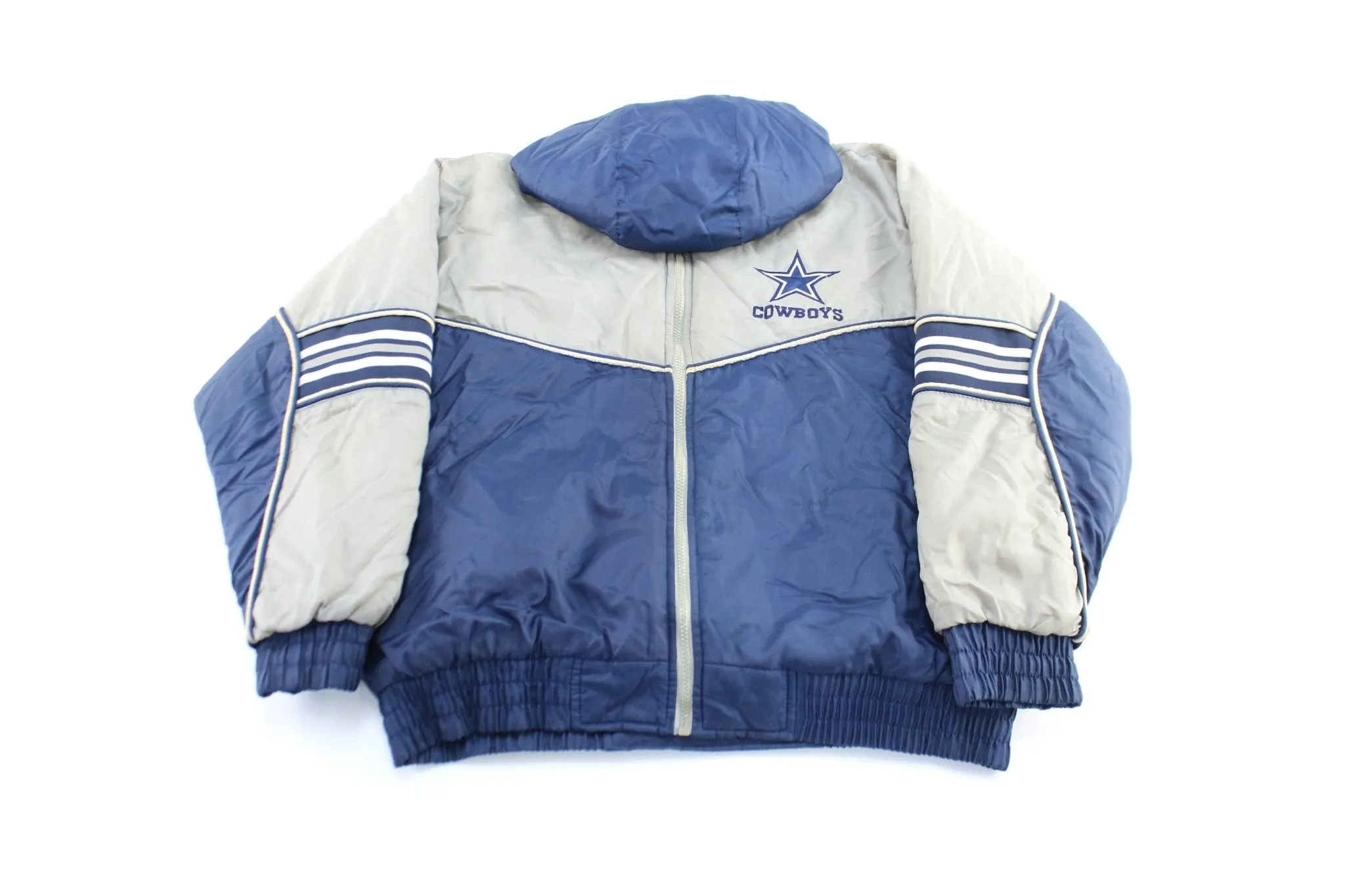 90's Dallas Cowboys Embroidered Hooded Zip Up Jacket