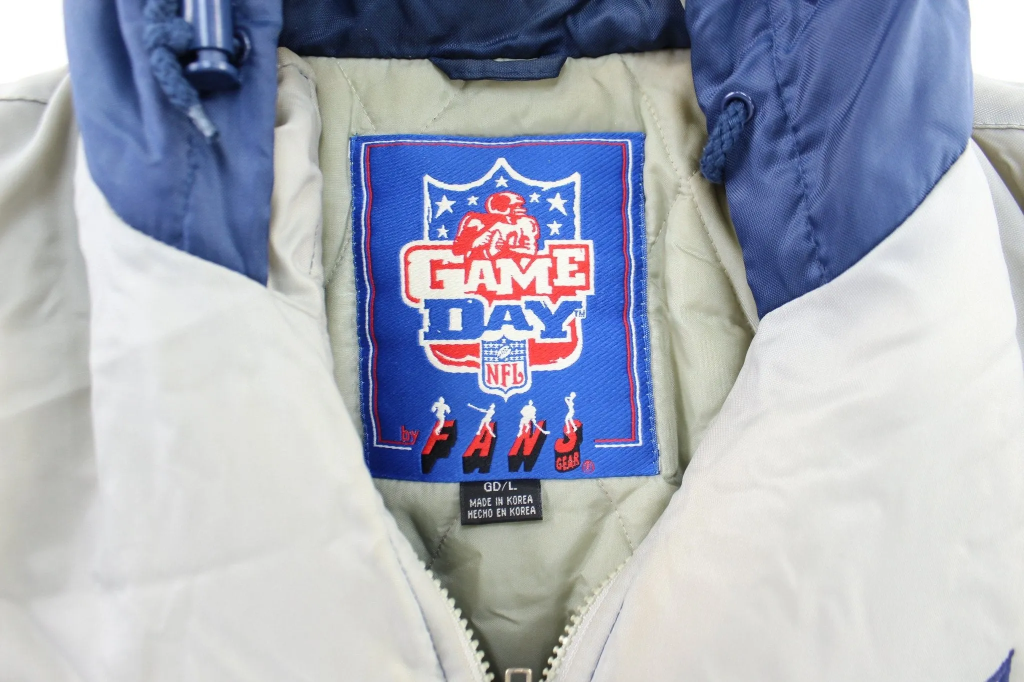 90's Dallas Cowboys Embroidered Hooded Zip Up Jacket