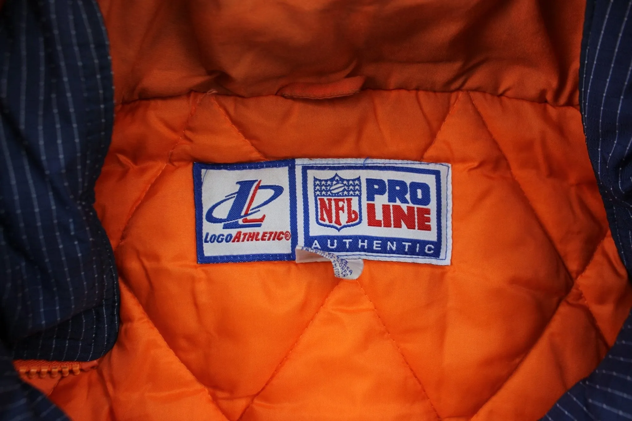 90's Denver Broncos Embroidered Logo Athletic Zip Up Jacket