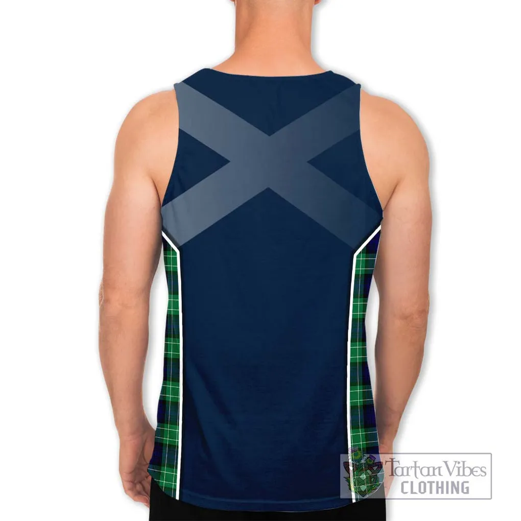 Abercrombie Tartan Men's Tank Top with Family Crest and Lion Rampant Vibes Sport Style