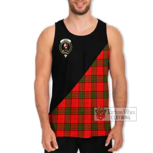 Adair Tartan Men's Tank Top with Family Crest and Military Logo Style