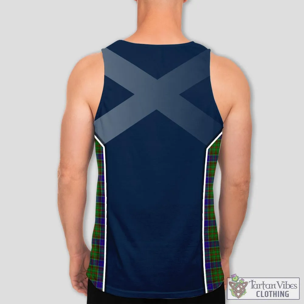 Adam Tartan Men's Tanks Top with Family Crest and Scottish Thistle Vibes Sport Style