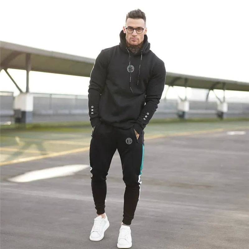 Advbridge Running sports track suit men&#39;s sportswear suit sweatshirt   sports pants gym fitness hoodie pants suit jogging clothing