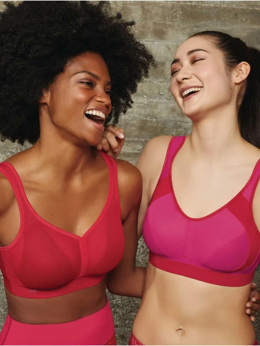 Air Control Deltapad Sports Bra - Lipstick