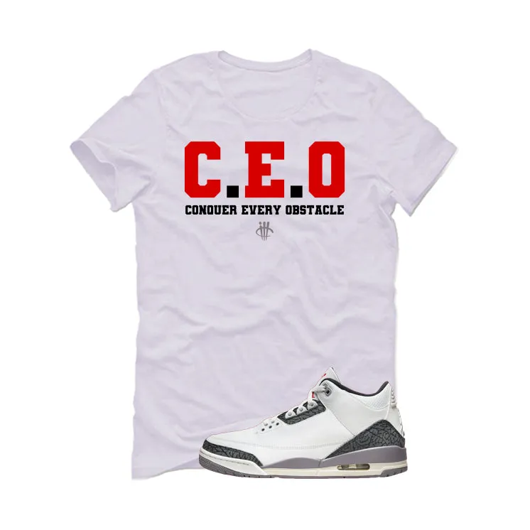 Air Jordan 3 Cement Grey White T-Shirt (CEO)| illcurrency