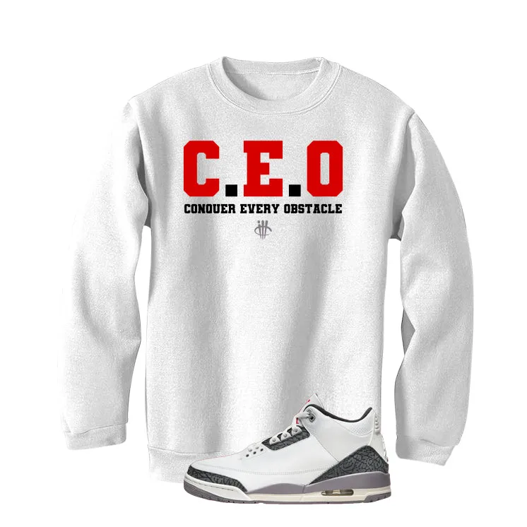 Air Jordan 3 Cement Grey White T-Shirt (CEO)| illcurrency