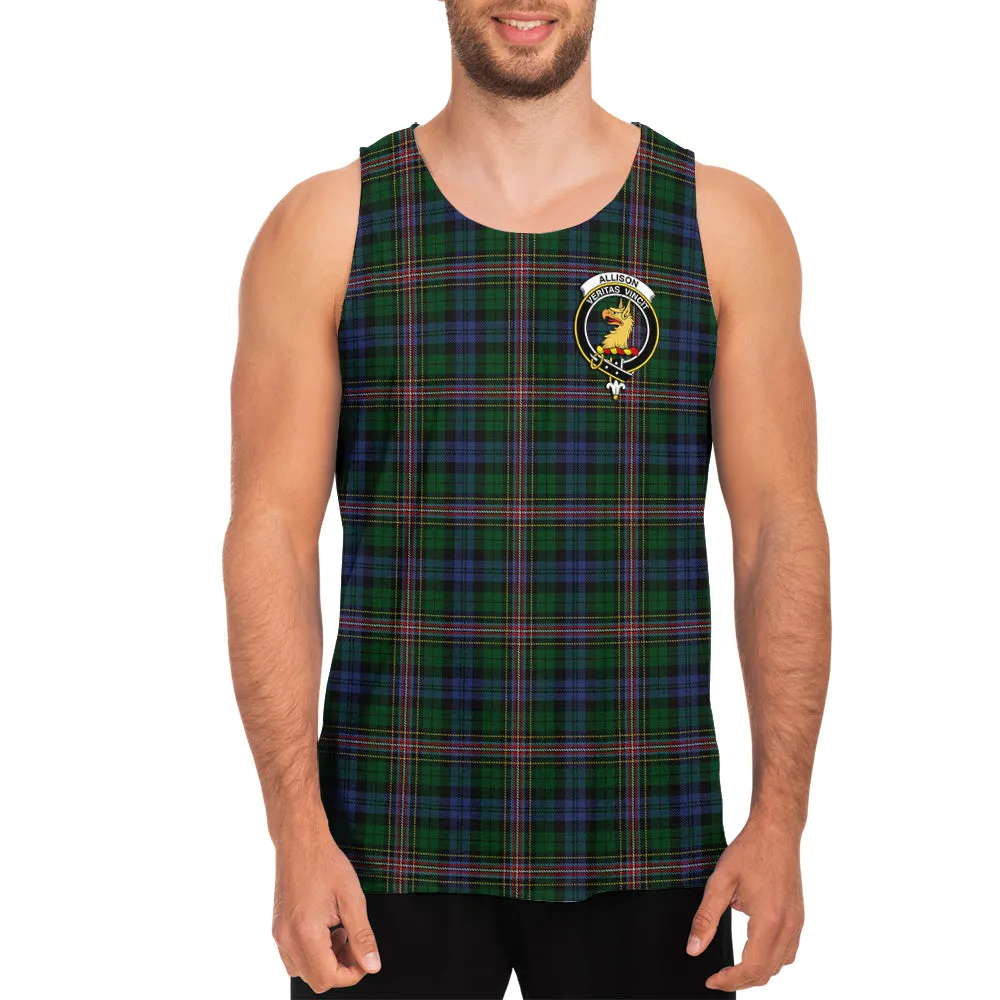 Allison Tartan Mens Tank Top with Family Crest