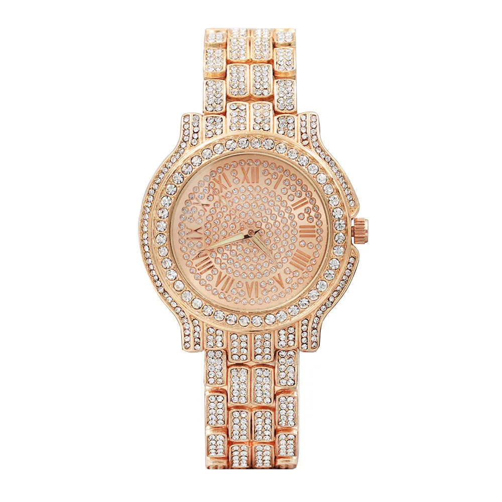 Alloy Steel Belt Watch Women's Watch Fashion Diamond Watch Full Diamond Watch Women's Watch