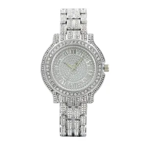 Alloy Steel Belt Watch Women's Watch Fashion Diamond Watch Full Diamond Watch Women's Watch