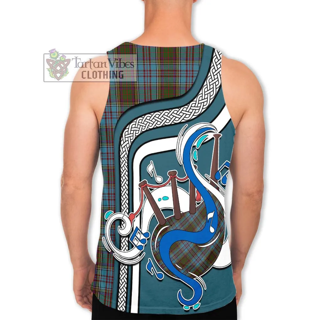 Anderson Tartan Men's Tank Top with Epic Bagpipe Style