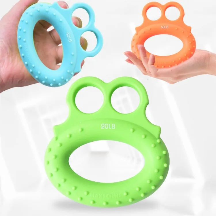 Angry Frog Shape Finger Grip Device Finger Strength Exercise Grip Ring(20LB (Green))