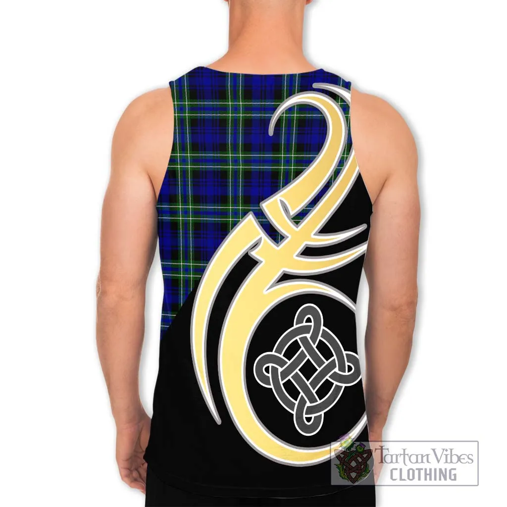 Arbuthnot Modern Tartan Men's Tank Top with Family Crest and Celtic Symbol Style