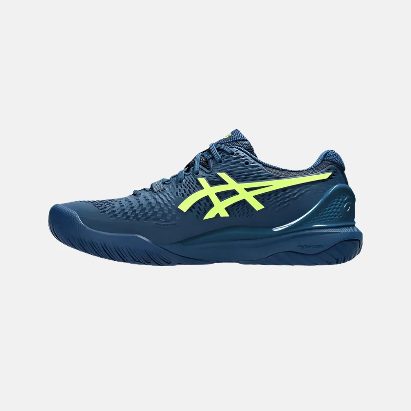 Asics Gel-Resolution 9 Men's Tennis Shoes - Mako Blue/Safety Yellow