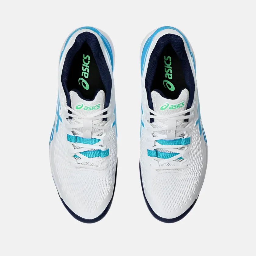 Asics GEL-RESOLUTION 9 Men's Tennis Shoes -White/Digital Aqua