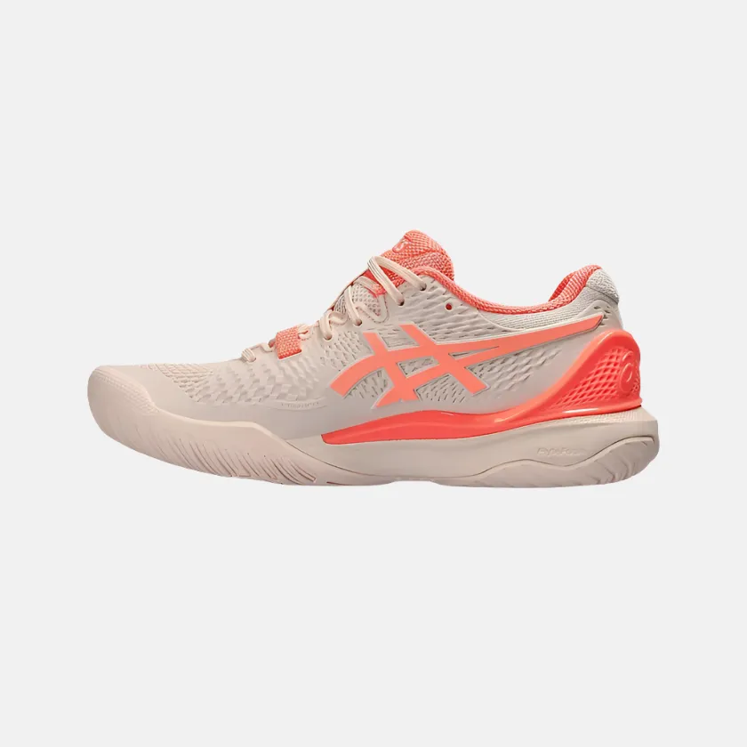 Asics GEL-RESOLUTION 9 Women's Tennis Shoes -Pearl Pink/Sun Coral