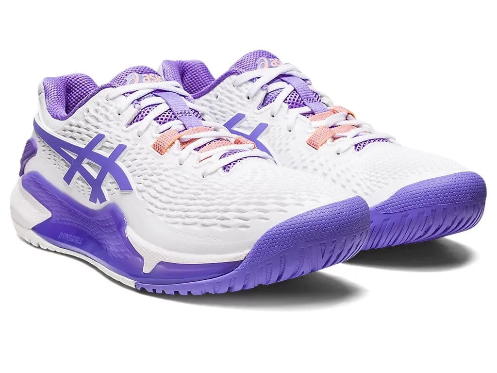 Asics Gel Resolution 9 Women's Tennis Shoes White/Amethyst