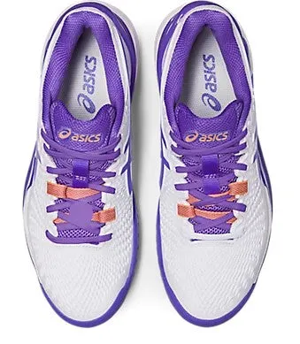 Asics Gel Resolution 9 Women's Wide Tennis Shoes White-Amethyst