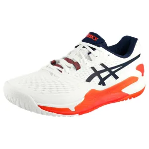 Asics Men's Gel-Resolution 9 - 2E Width - White/Blue Expanse