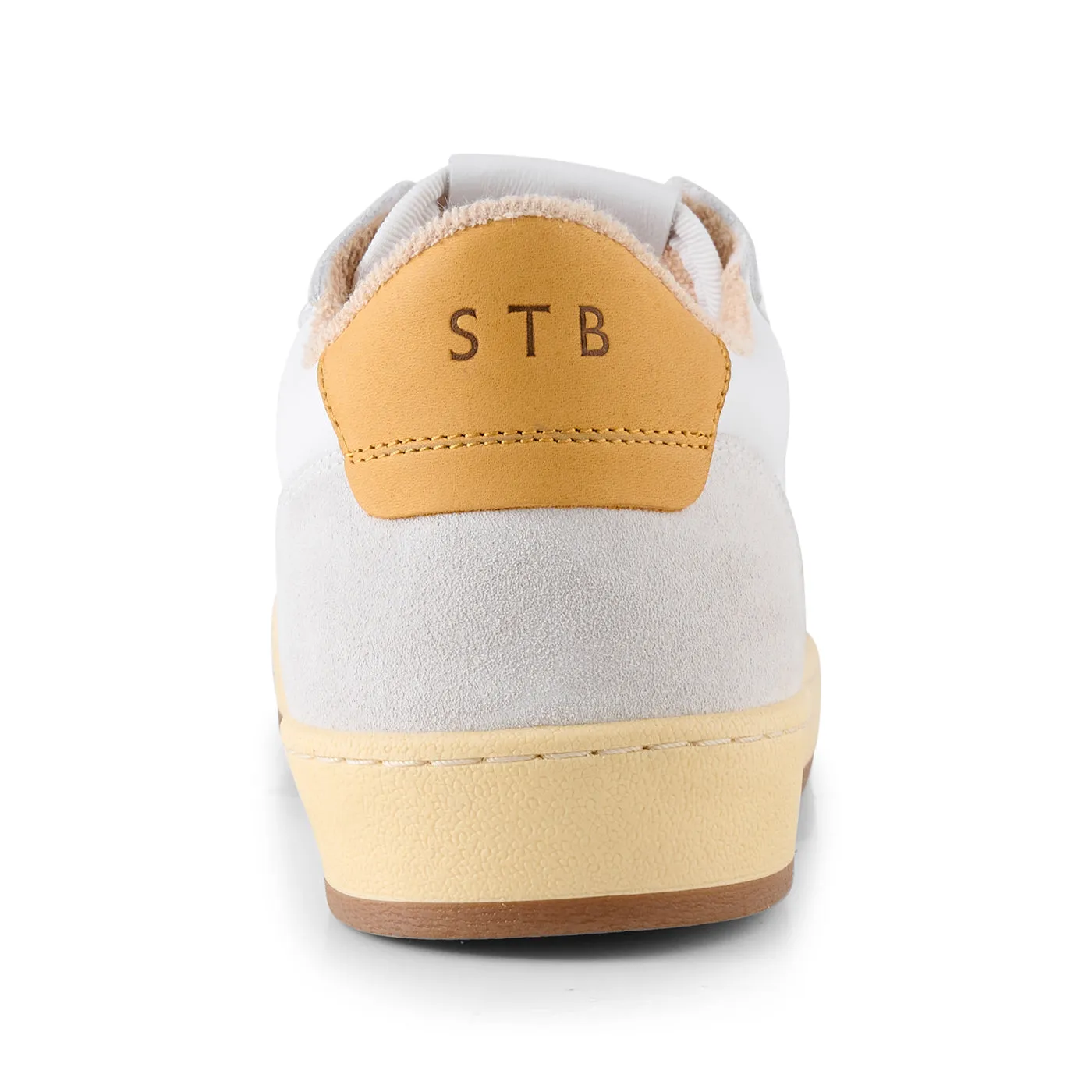 Babtiste sneaker leather - WHITE / ORANGE