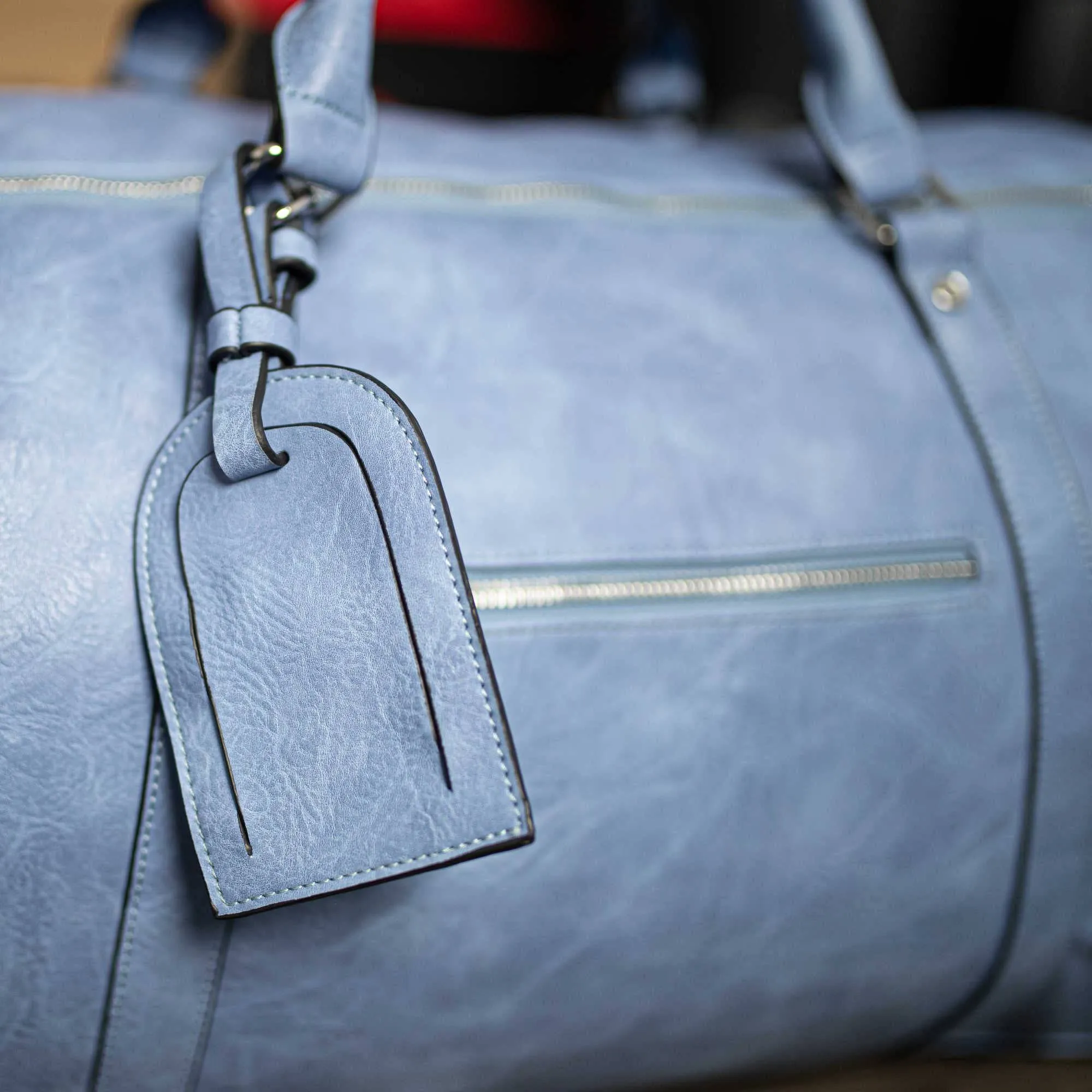 Baby Blue Luciano Leather Duffle Bag V2