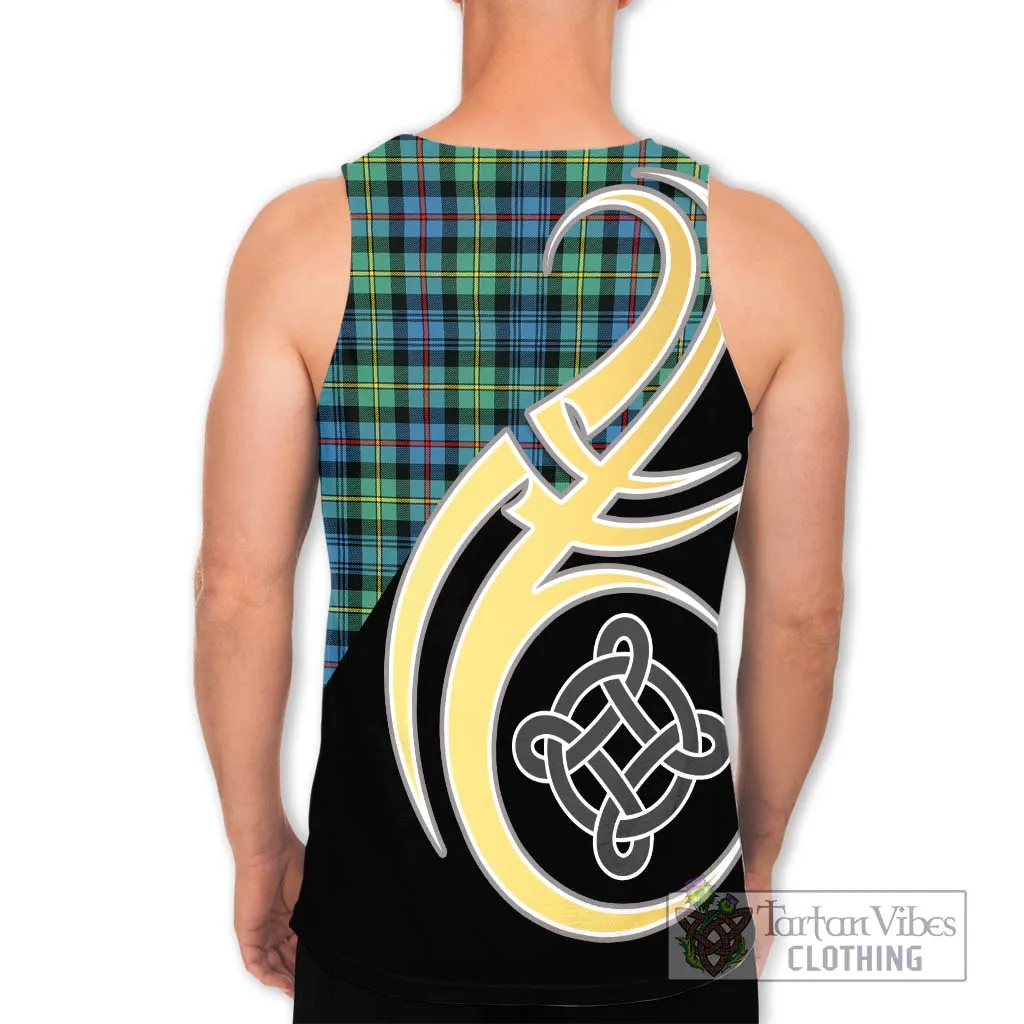 Bailey Ancient Tartan Men's Tank Top with Family Crest and Celtic Symbol Style