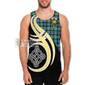 Bailey Ancient Tartan Men's Tank Top with Family Crest and Celtic Symbol Style