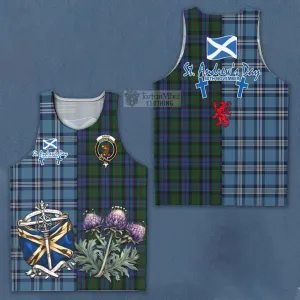 Baird Tartan Men's Tank Top Happy St. Andrew's Day Half Tartan Style