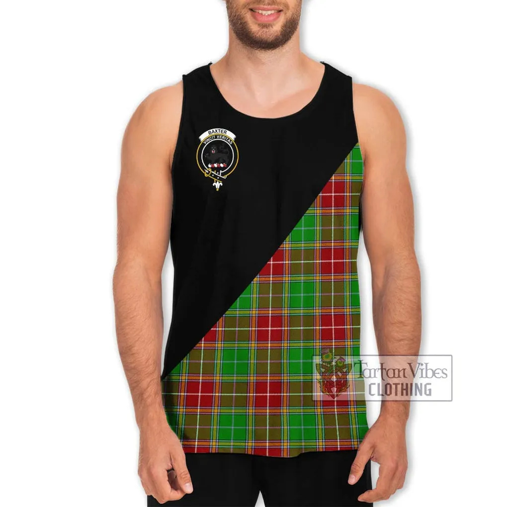 Baxter Modern Tartan Men's Tank Top with Family Crest and Military Logo Style