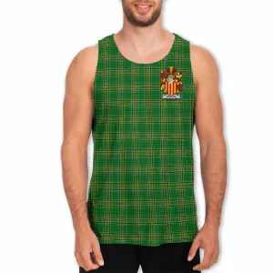 Bindon Irish Clan Tartan Men's Tank Top with Coat of Arms