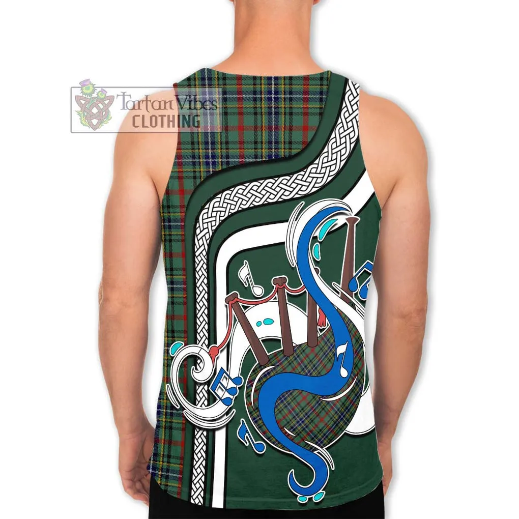 Bisset Tartan Men's Tank Top with Epic Bagpipe Style