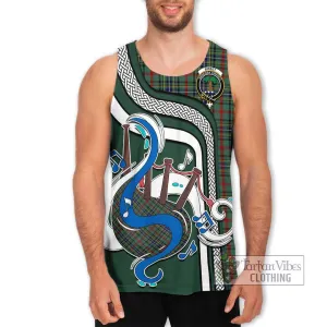 Bisset Tartan Men's Tank Top with Epic Bagpipe Style