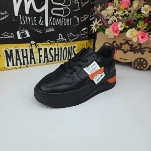 Black High Sole Sneakers