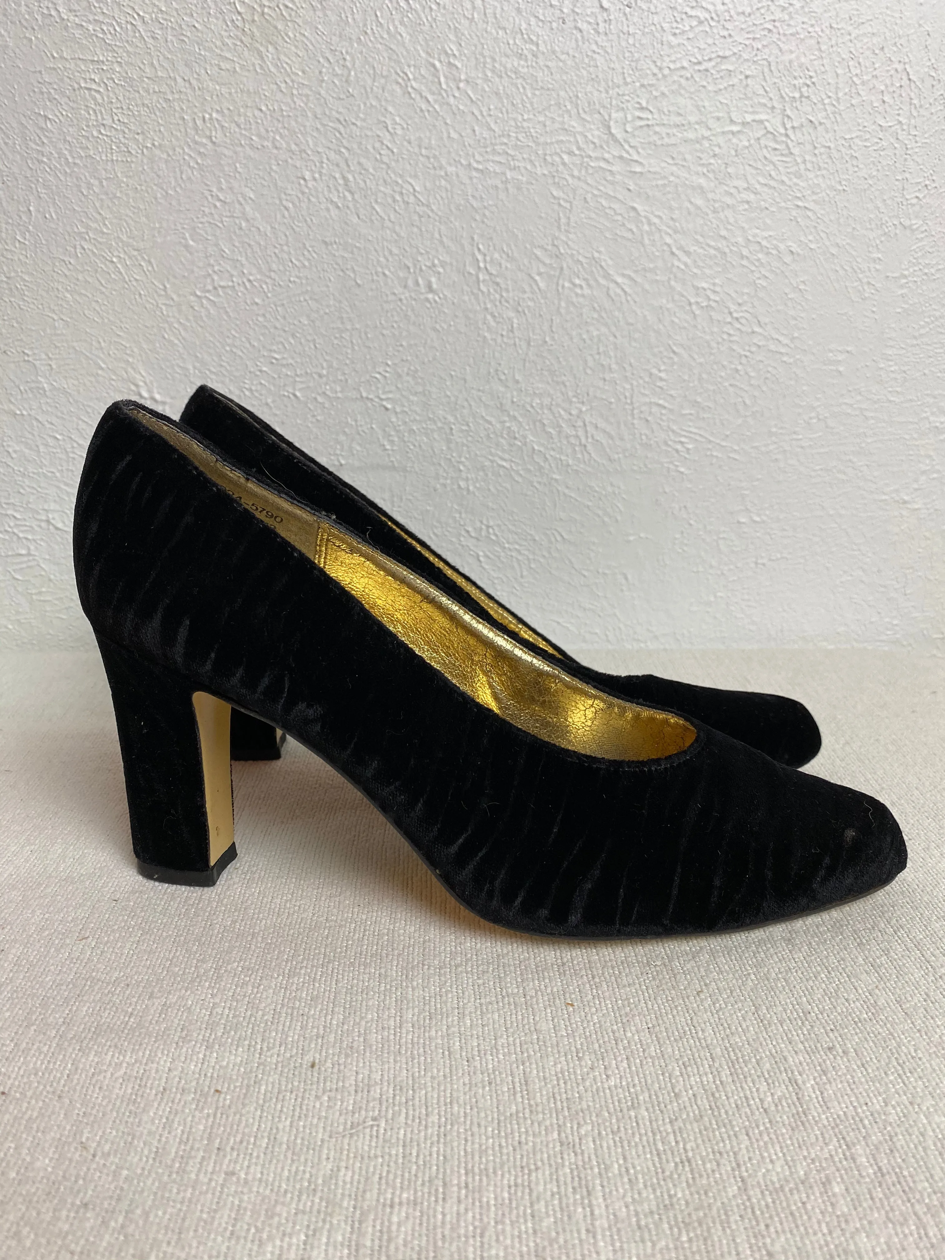 Black Velvet Heels by The PM Collection 925