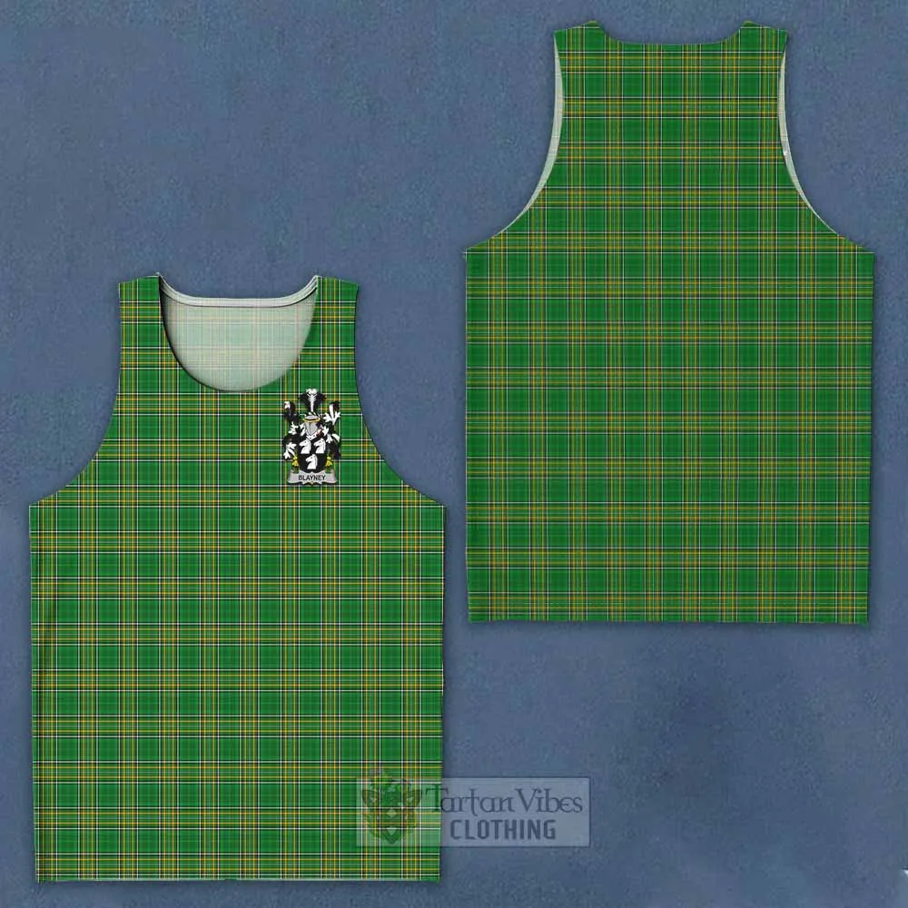 Blayney Irish Clan Tartan Men's Tank Top with Coat of Arms