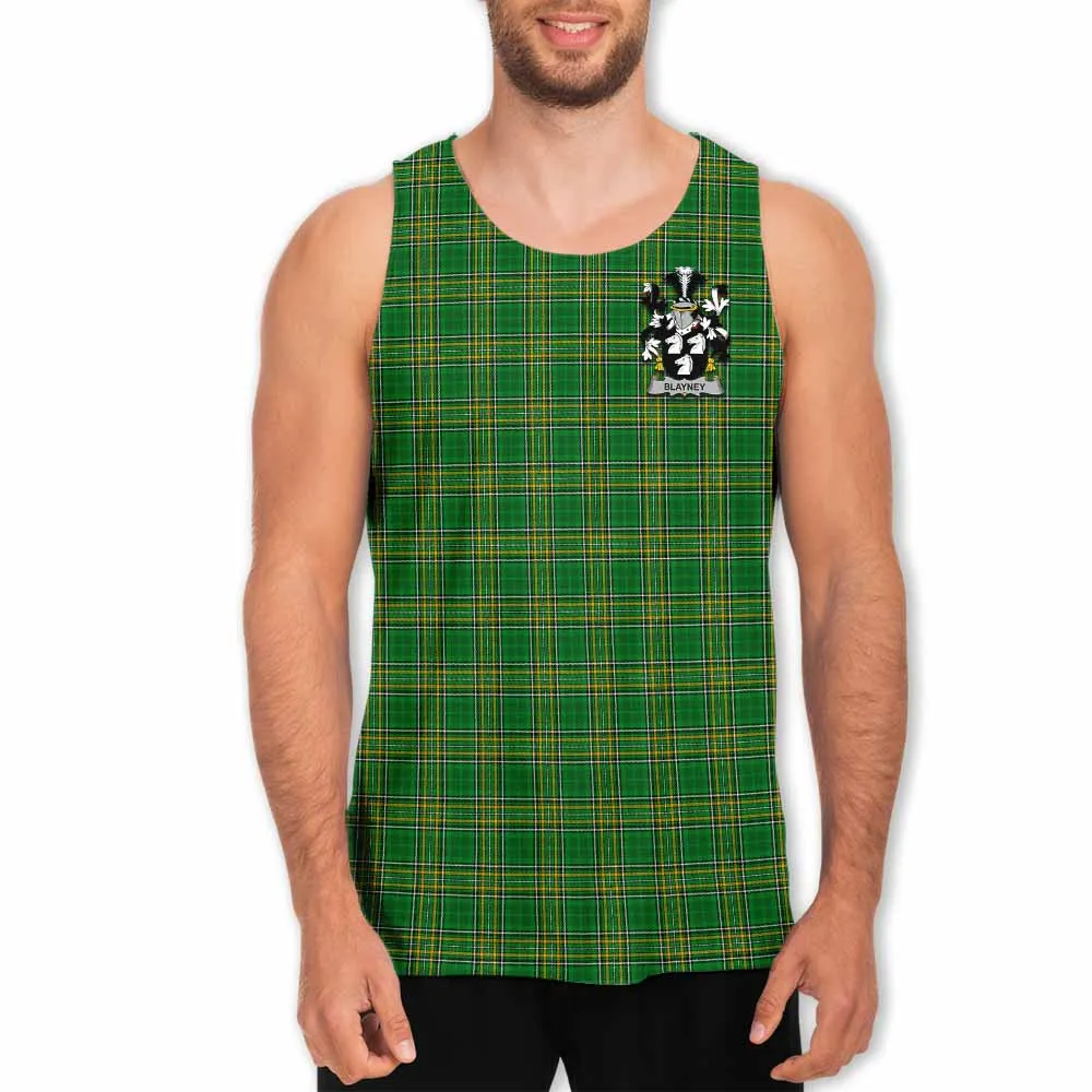 Blayney Irish Clan Tartan Men's Tank Top with Coat of Arms