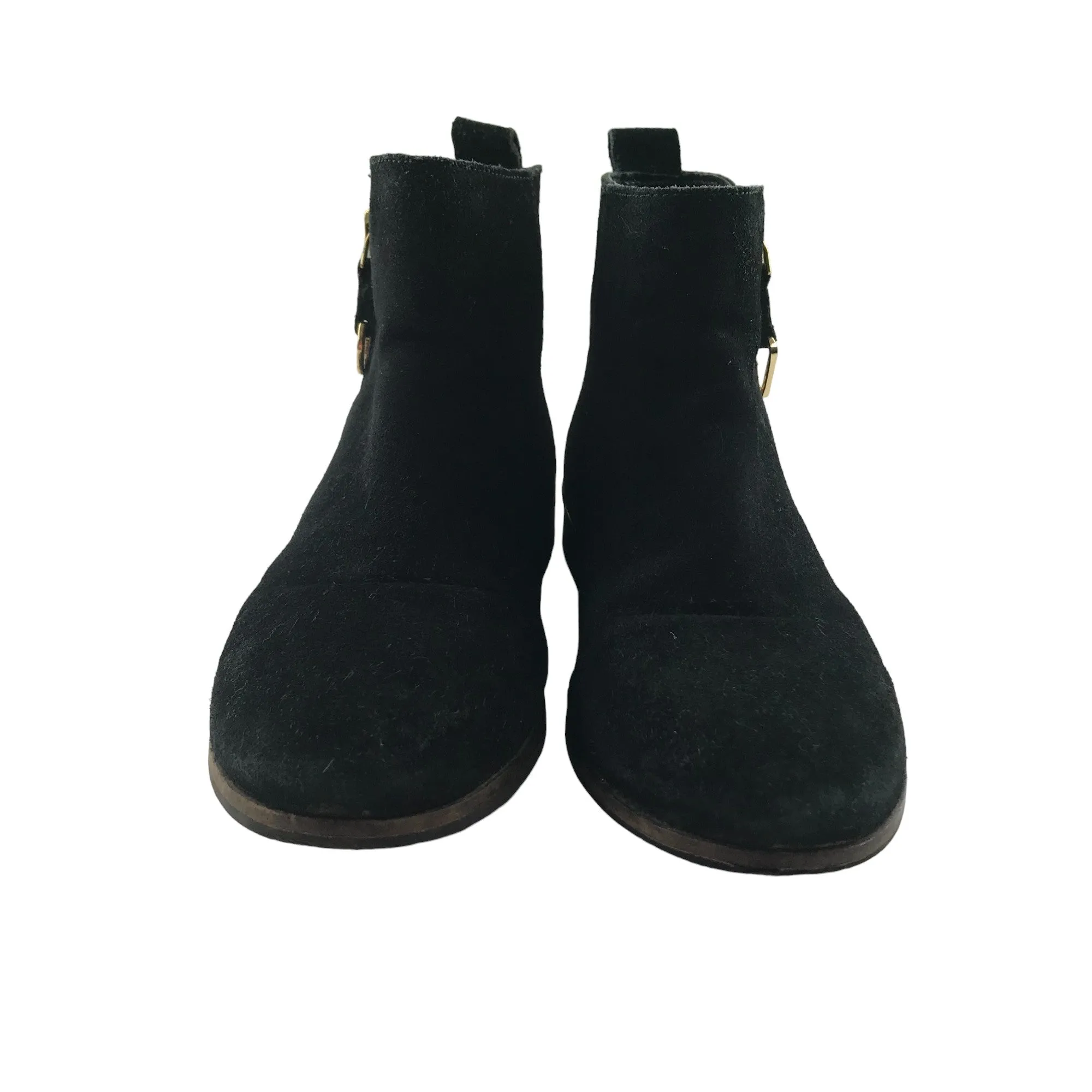 Boots shoe size 2 black ankle boots with zipper detail