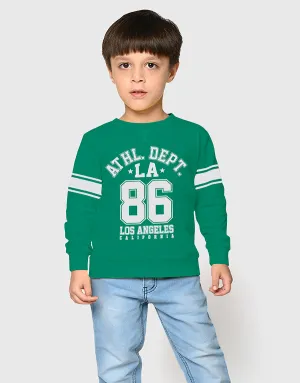 Boy's Fashion Sweat Shirt Printed- Green