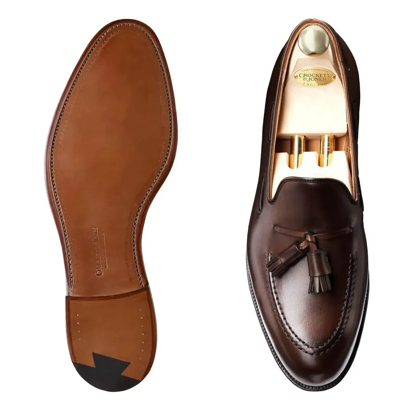 Cavendish Dark Brown Burnished Calf Tassel Loafer