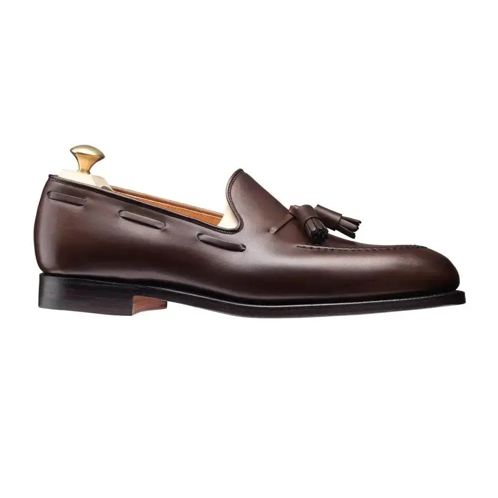 Cavendish Dark Brown Burnished Calf Tassel Loafer