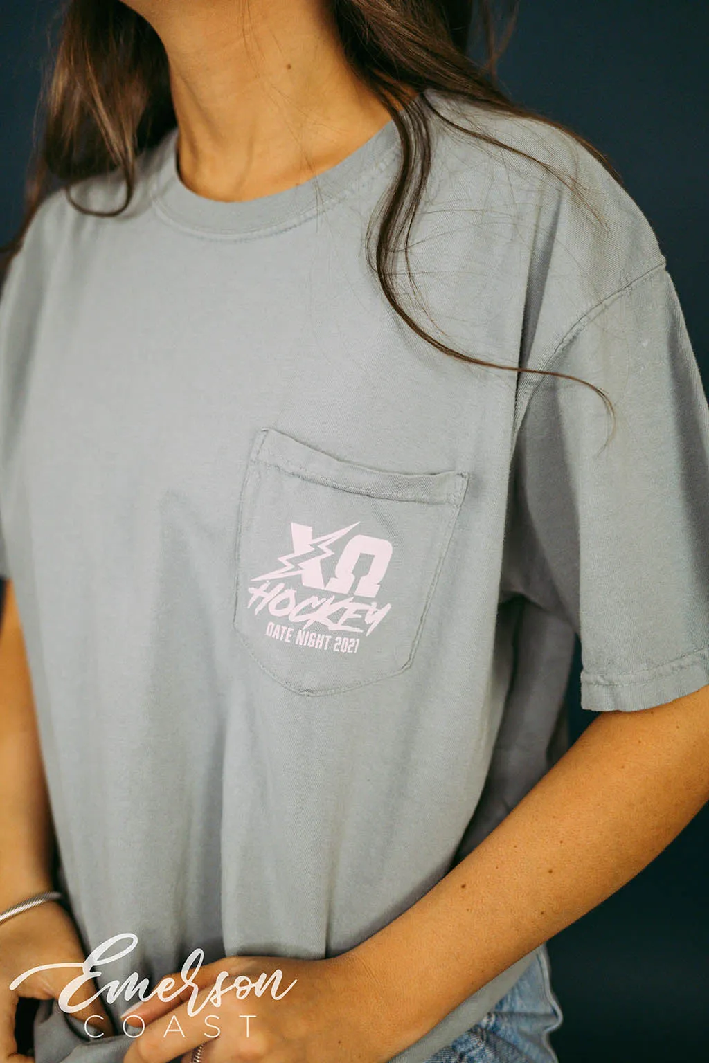 Chi Omega Lightning Game Tee