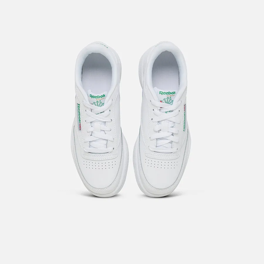 Club C Shoes - Grade School White/Glen Green/Vector Blue