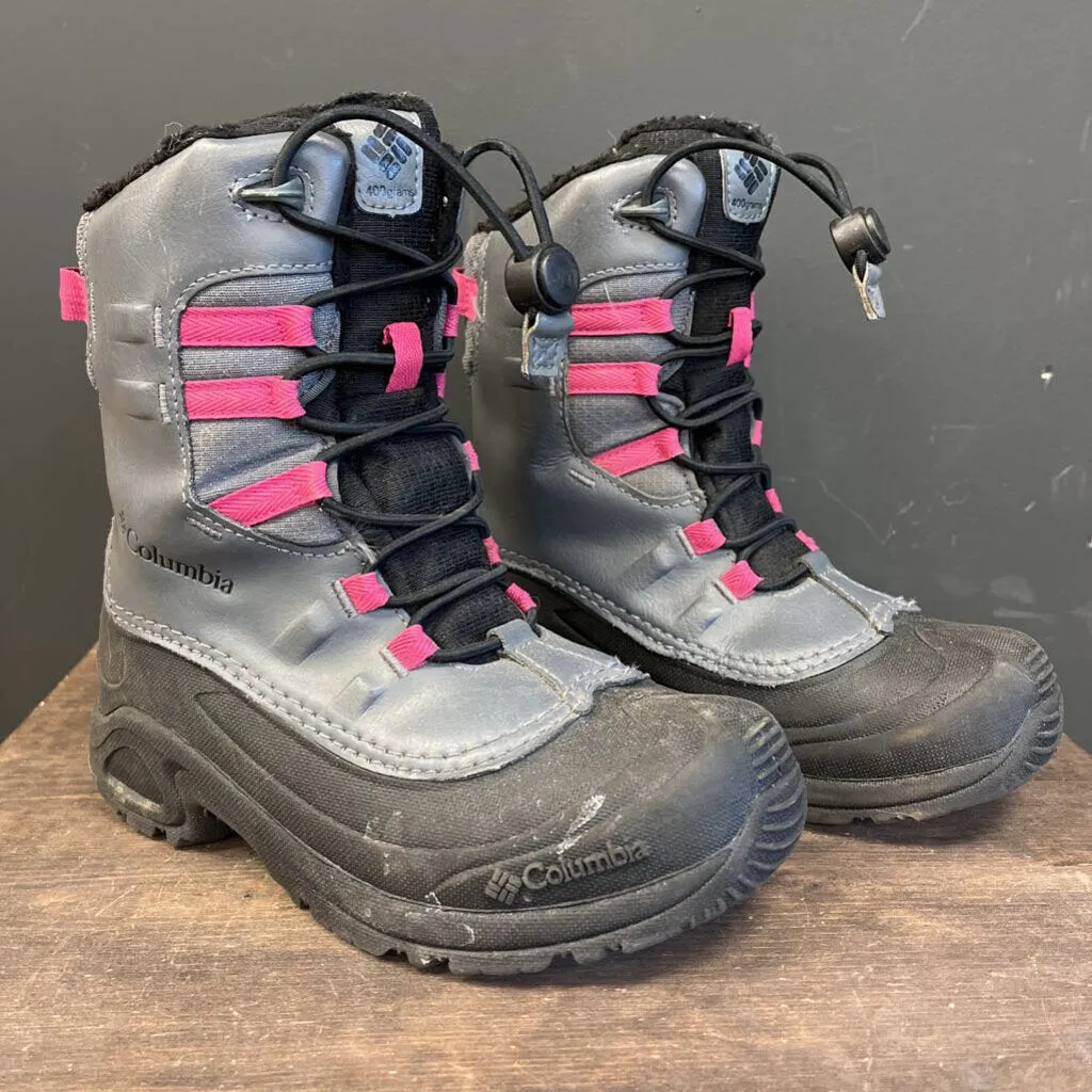 Columbia - Kids' Bugaboot 400g Omni Snow Boots - MSRP $110: Black/Grey/Pink-children-3Y