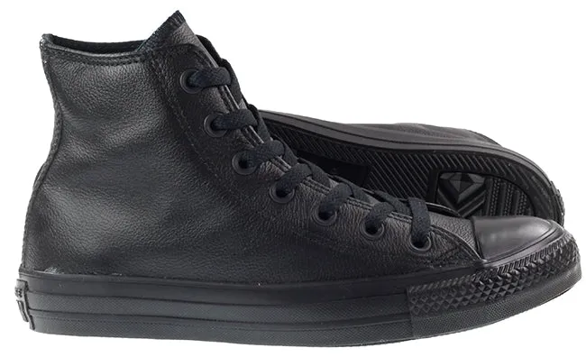 Converse Womens Shoes All Star High Black Mono Leather