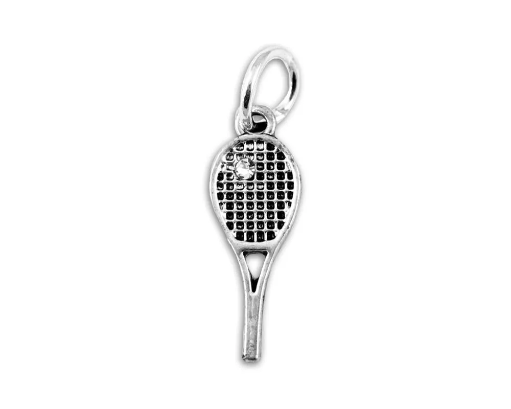 Crystal Tennis Racket Charms