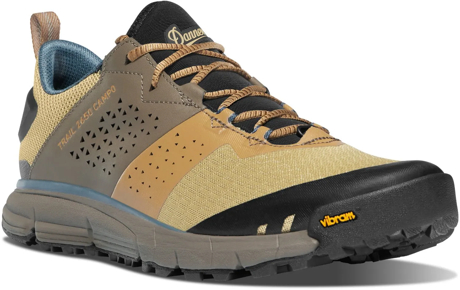 Danner Mens Trail 2650 Campo 3in Brown/Orion Blue Leather Hiking Shoes