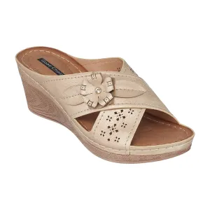 Dory Golden Wedge Sandals